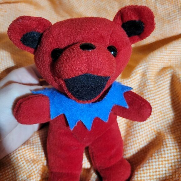 Stevn Smith Grateful Dead Red And Blue Bean Bag Bear 7inch Bertha - Picture 8 of 8